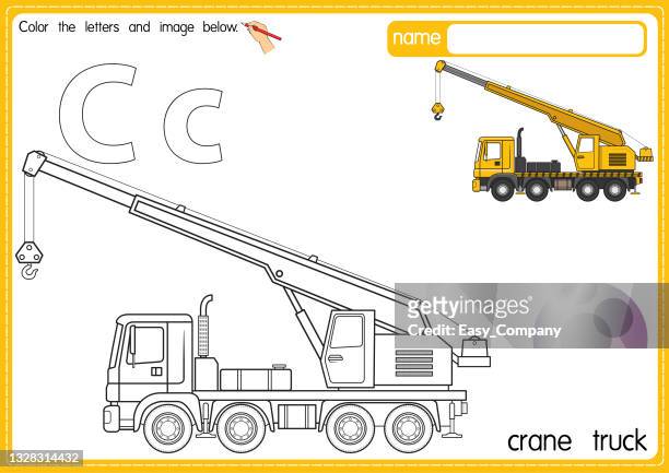 Bilder fotografier och illustrationer med crane truck white background