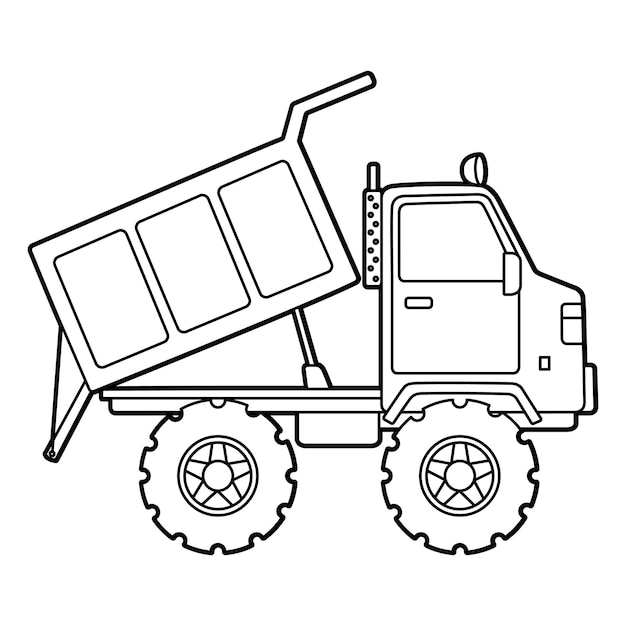 Truck coloring pages vectors illustrations for free download