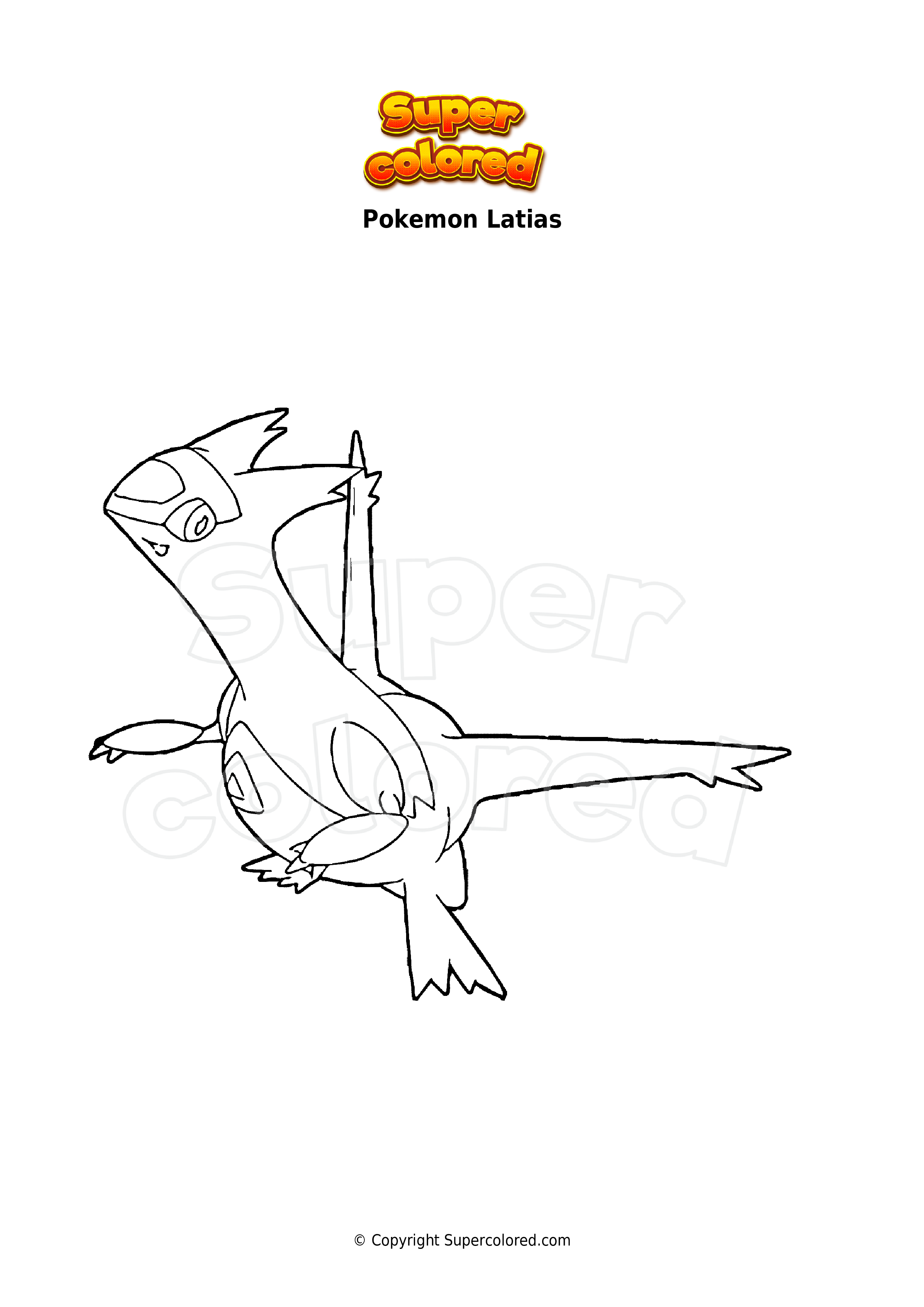 Coloring page pokemon latias