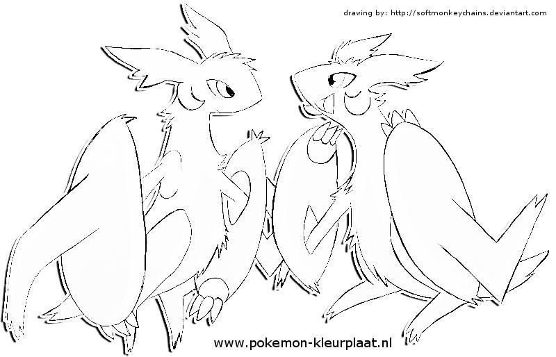 Coloringpage mega latios and mega latias by jpijl on