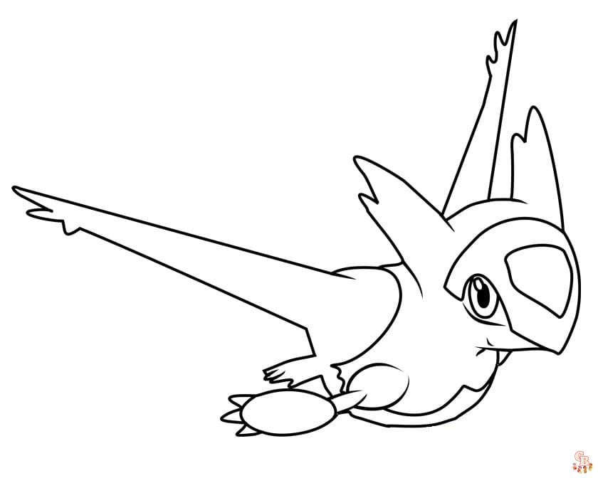 Latias coloring pages unleash your creativity