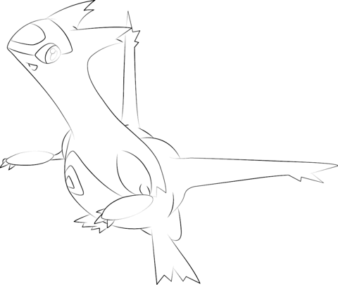 Latias pokemon coloring page free printable coloring pages