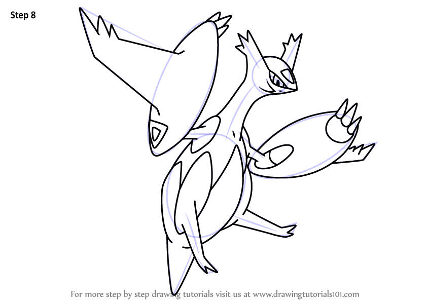 How to draw mega latias from pokemon pokemon step by step