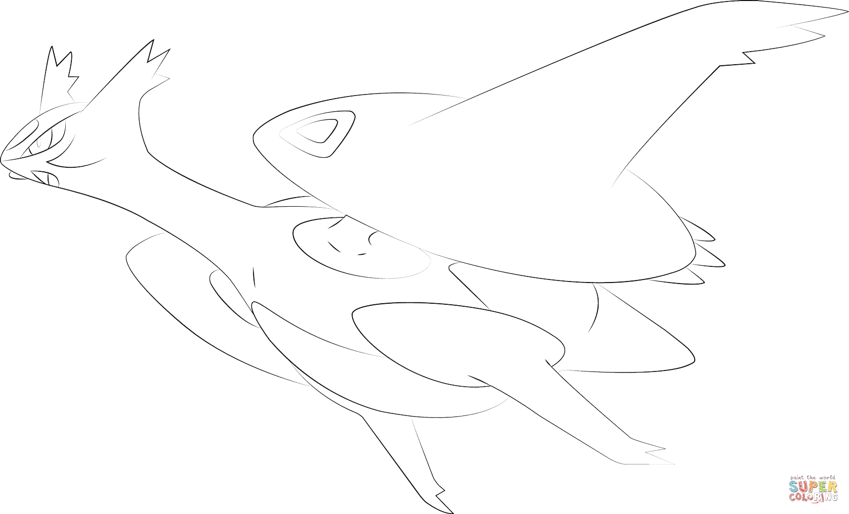 Mega latios pokemon coloring page free printable coloring pages