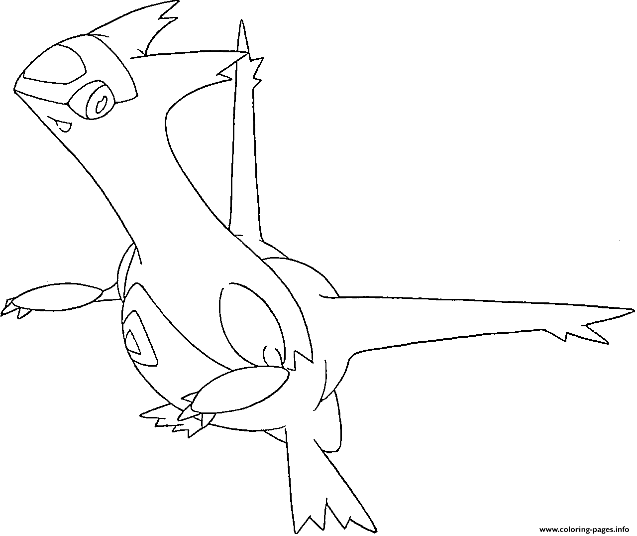Latias generation coloring page printable