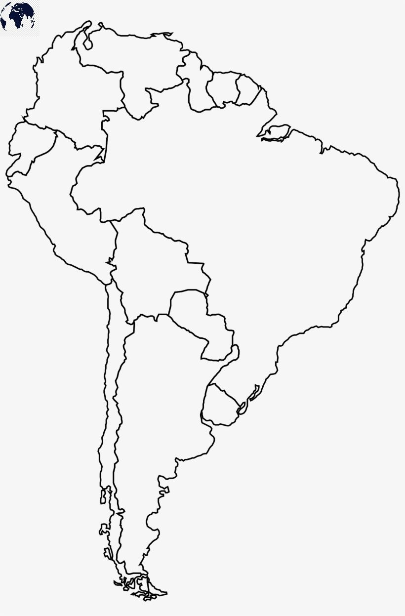 Printable blank south america map with outline transparent map south america map latin america map america map
