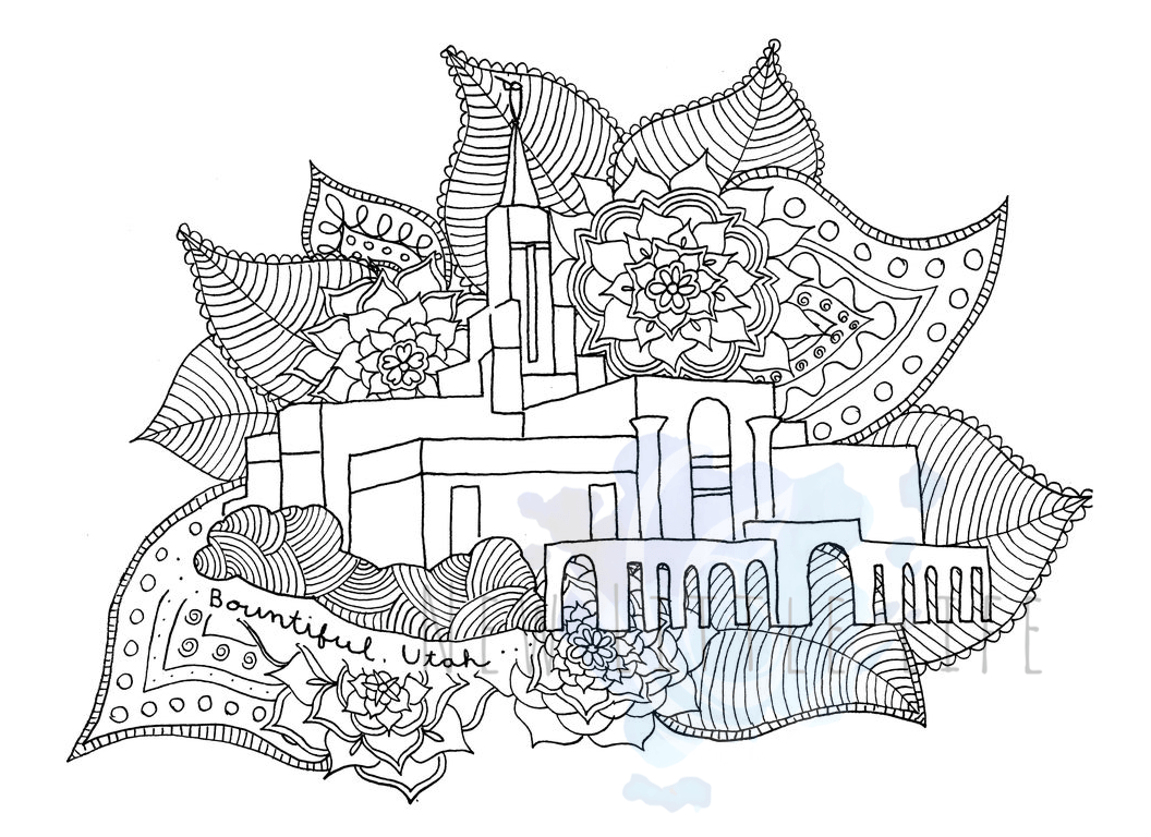 Lds temples coloring page