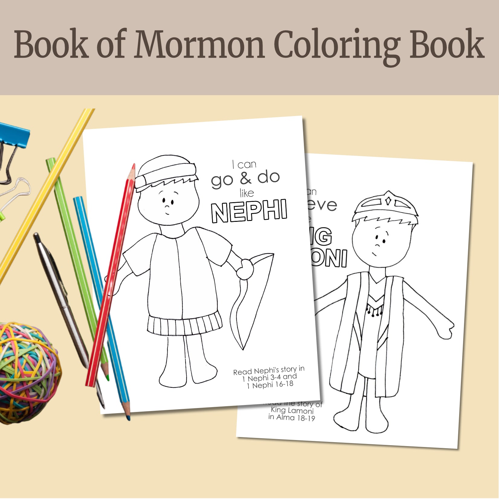 Book of mormon coloring book â my upside down umbrella