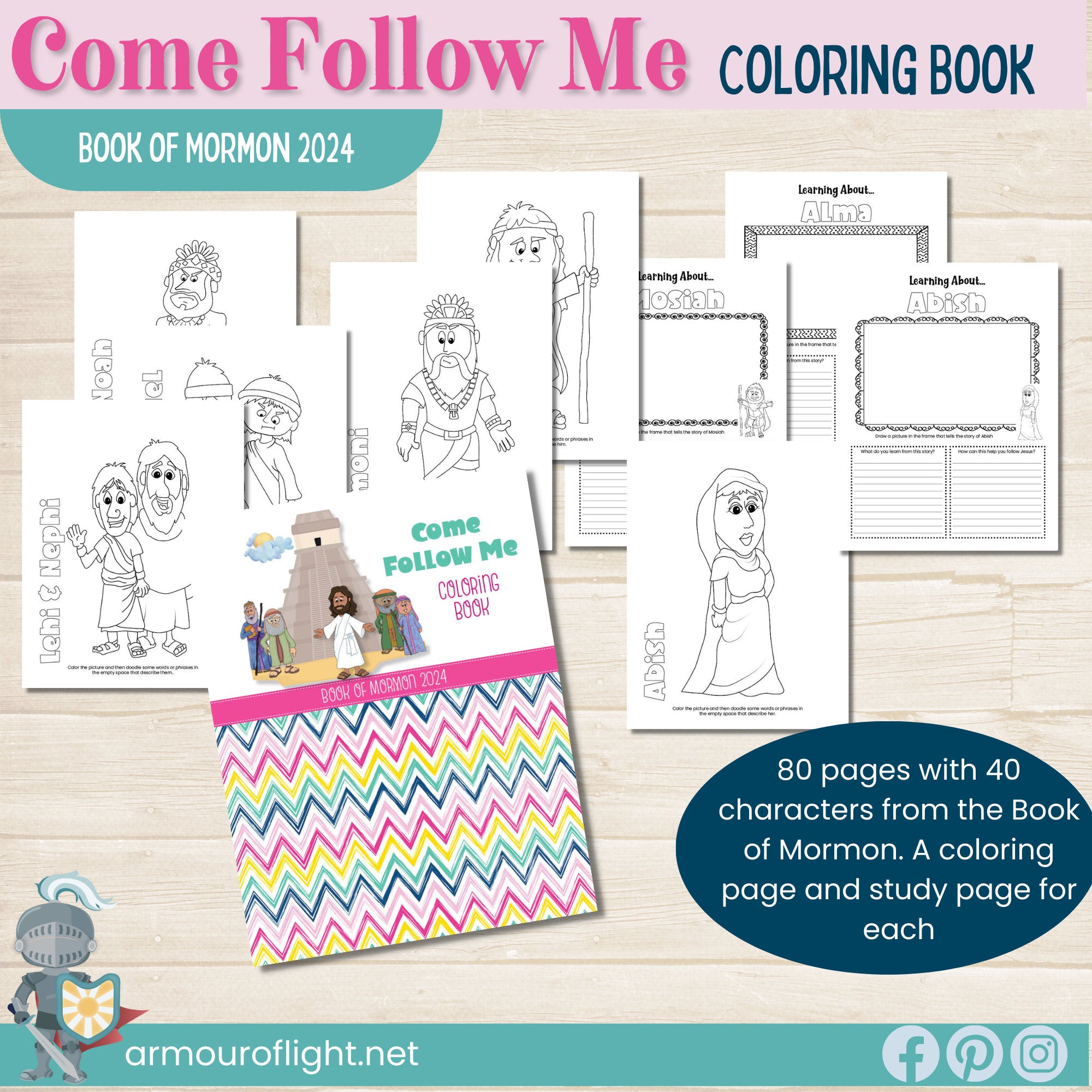 Come follow me book of mormon coloring book â armour of light