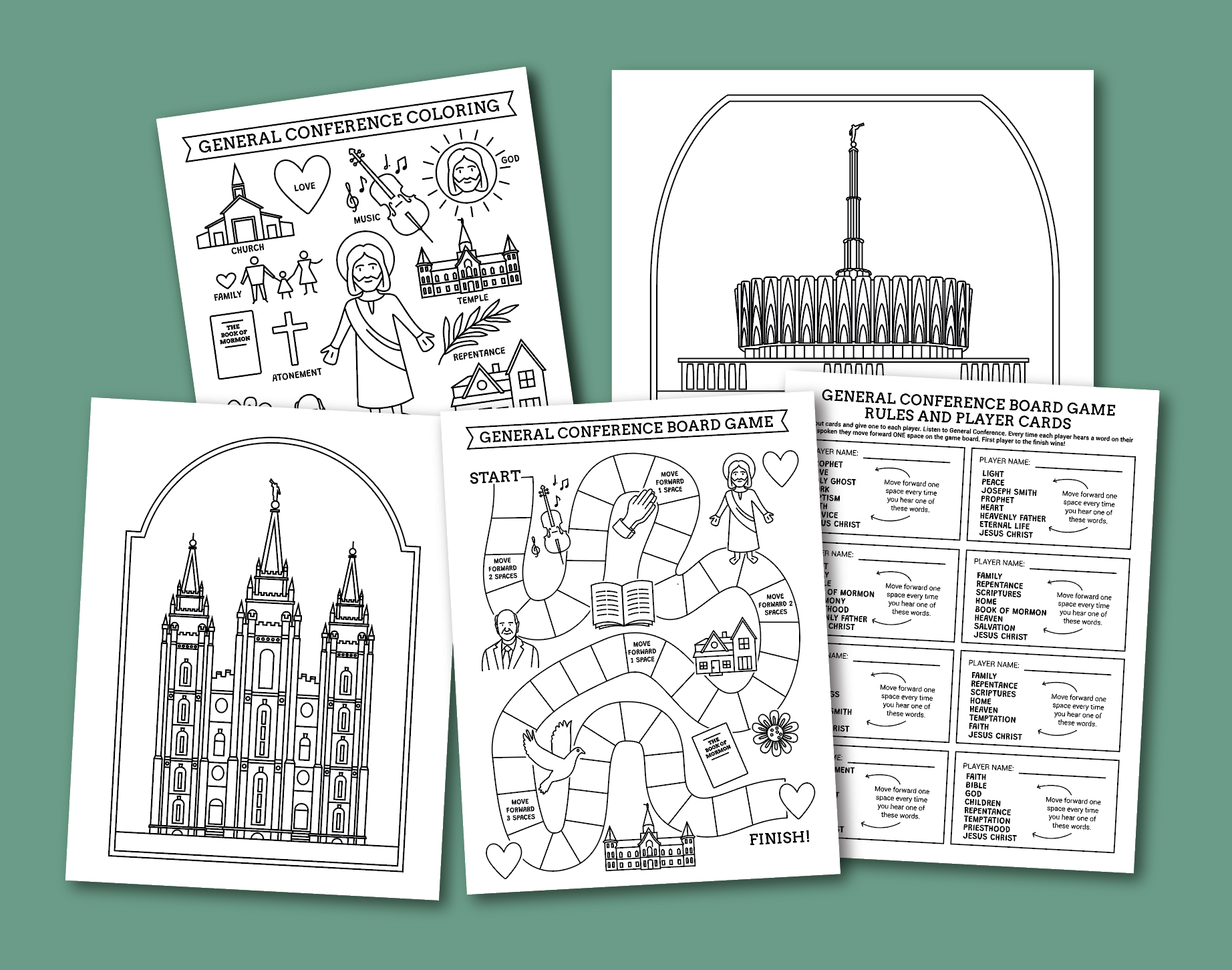 Activity sheets â latter day baby