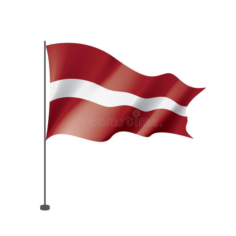 Latvia flag vector illustration on a white background stock vector