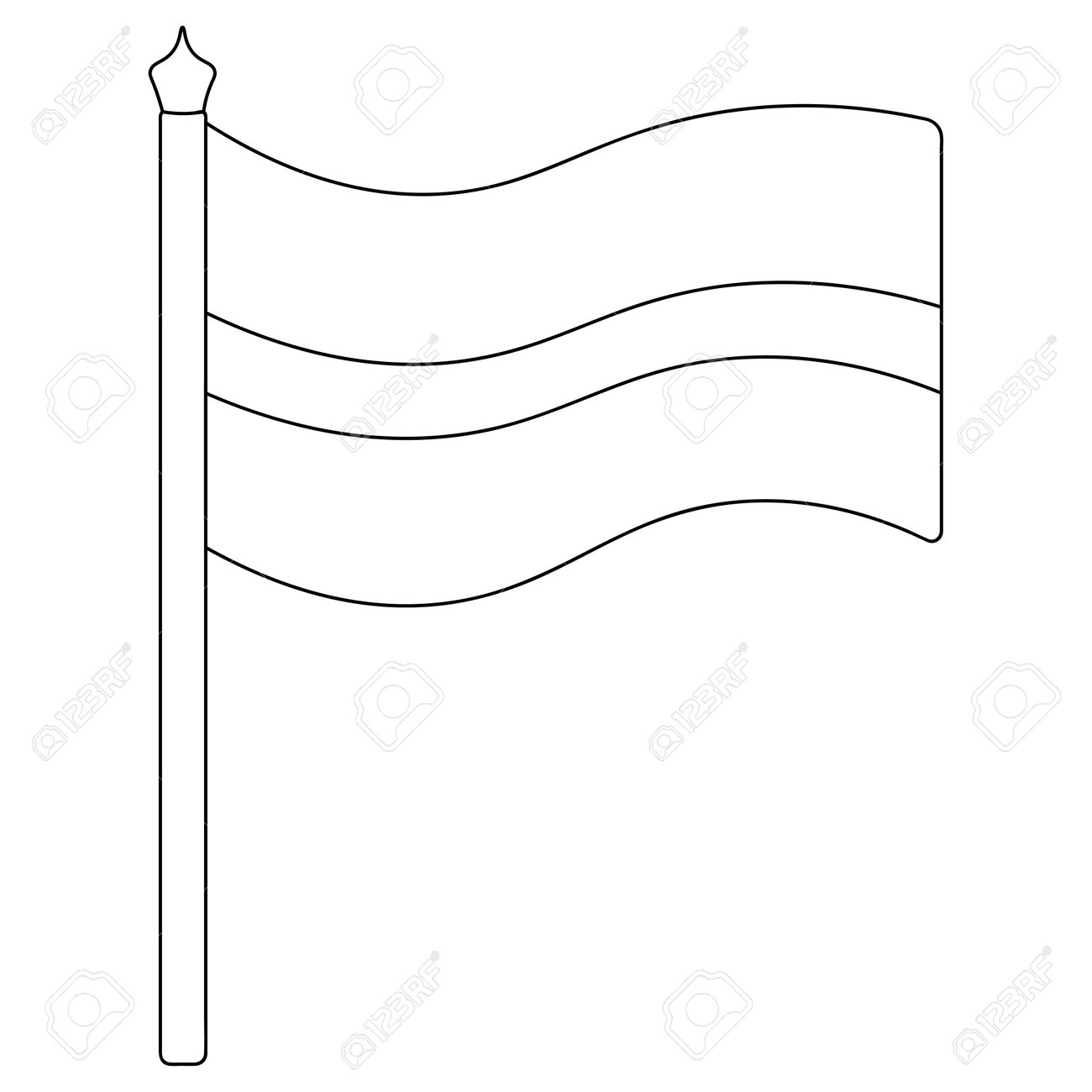 Flag of latvia sketch vector illustration coloring book the fabric is decorated with three stripes the national symbol of the state develops in the wind outline on isolated backgroud royalty free svg