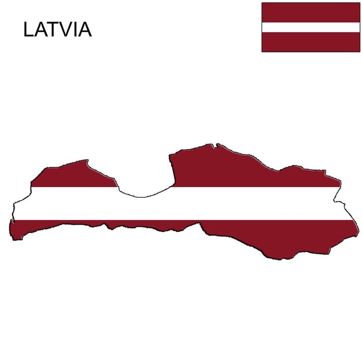 The latvian flag consists of three horizontal stripes the chestnut