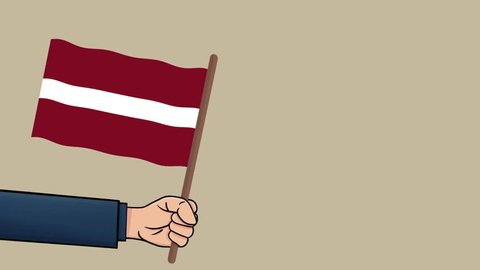 Latvia flag stock video footage