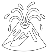Volcano coloring pages free printable pictures