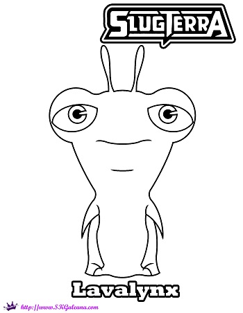 Free coloring page and wallpaper featuring lavalynx from slugterra â