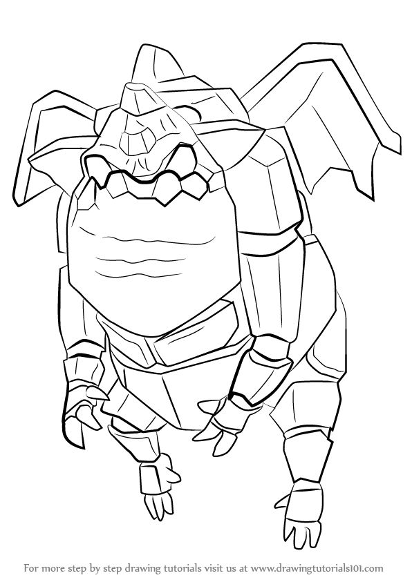 Lava dragon coloring page