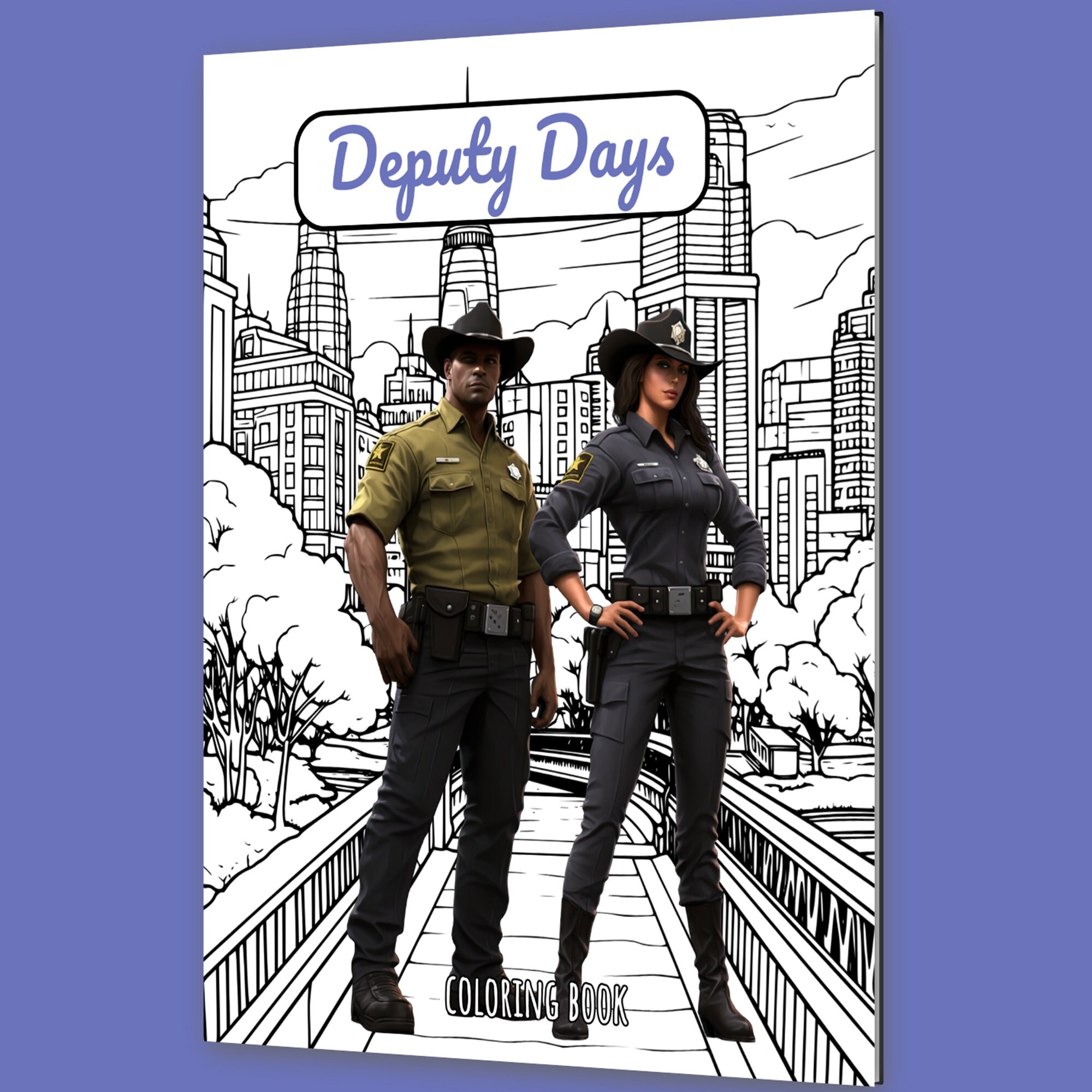 Coloring book pages deputy days sheriff police badge officer cop law enforcement k unit swat protect serve security crime arrest download now