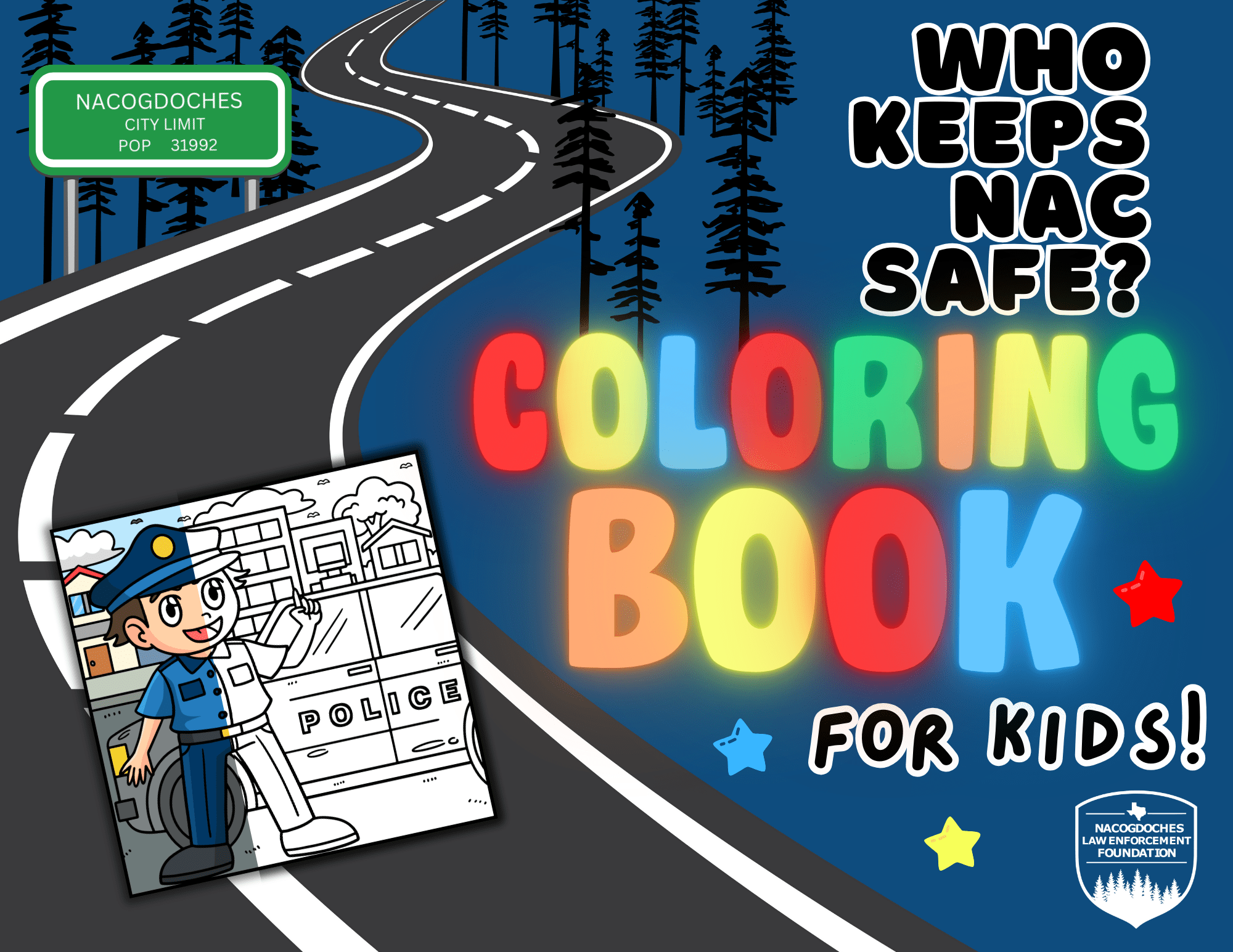 Nacogdoches law enforcement foundation creates coloring book for children