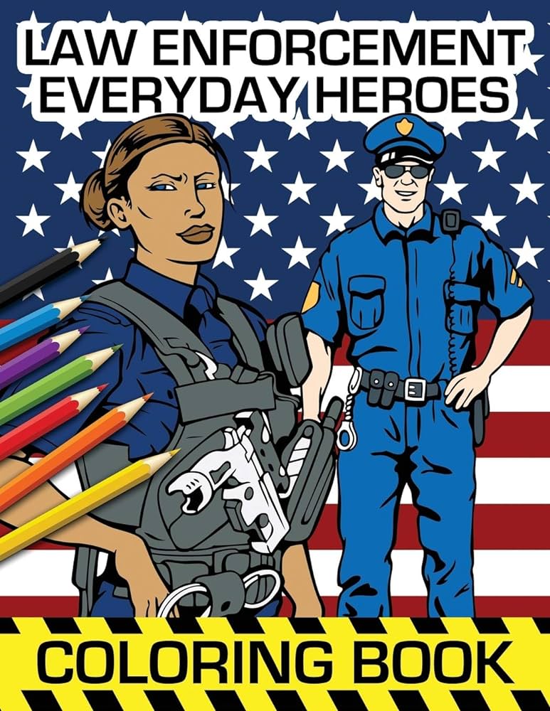 Law enforcement everyday heroes coloring book police officers sheriff k units and swat on mandala designs to color for relaxation and meditation books marion downtown books
