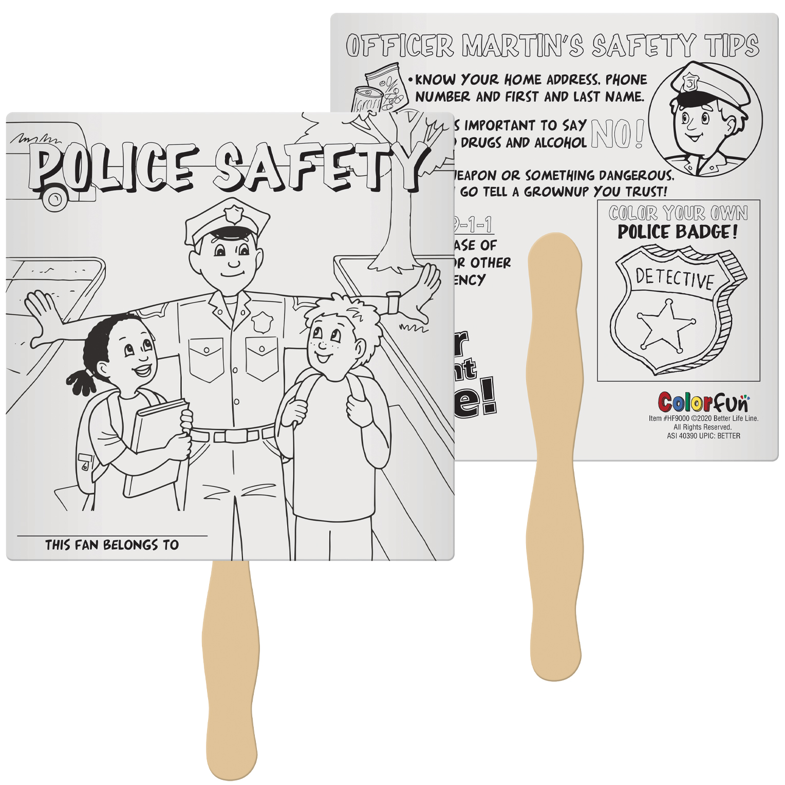 Police coloring books custom