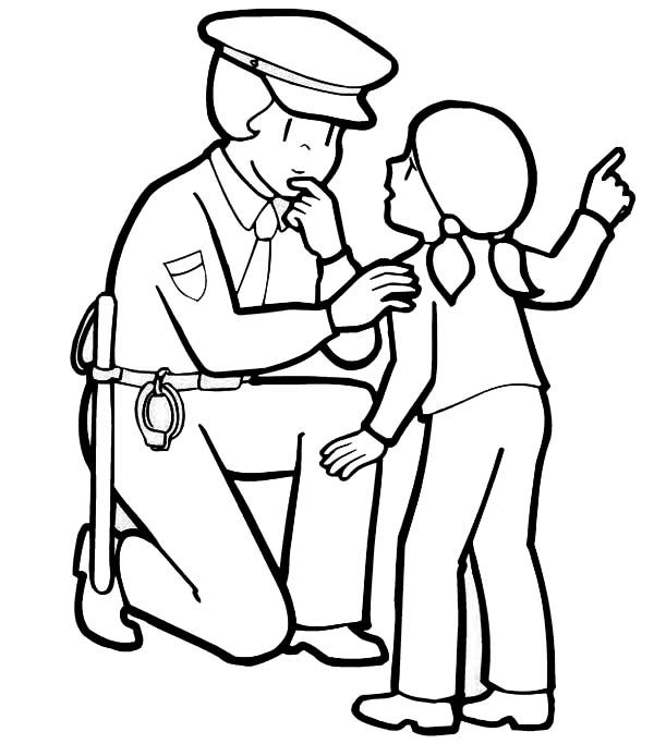 Police officer coloring pages