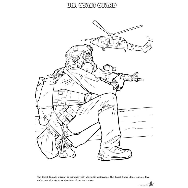 United states armed forces big coloring book x