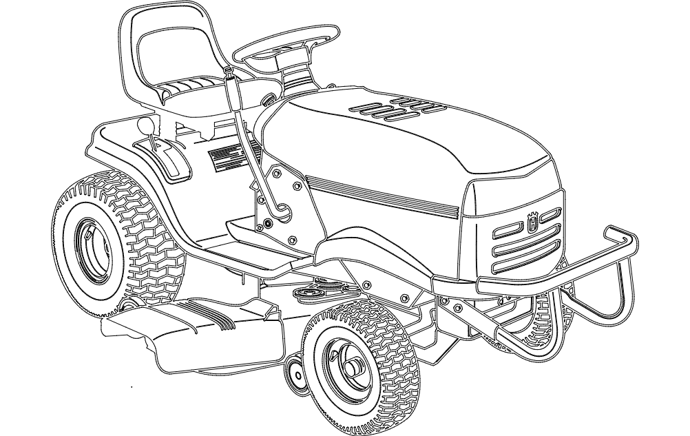 Lawn mower tractor dxf file free download