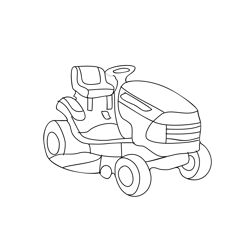 Lawn tractors coloring page for kids