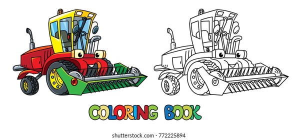 Bine lawn mower eyes coloring book stock vector royalty free