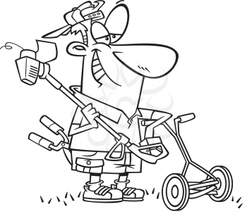 Lawn mowers images and royalty