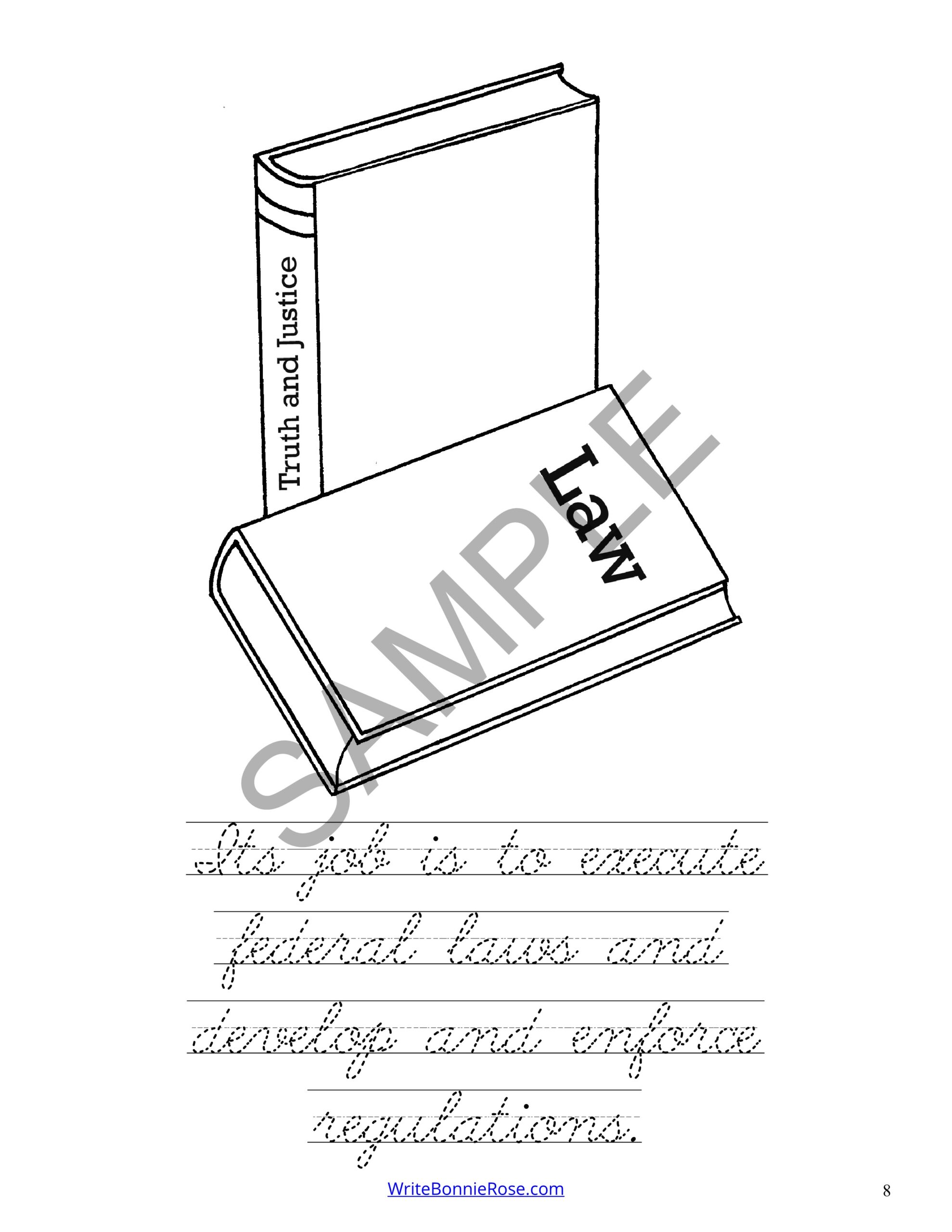Branches of us government coloring book