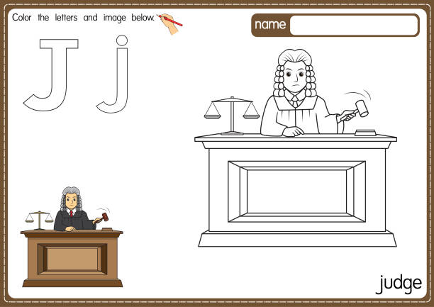 Lawyer coloring book stock illustrations royalty