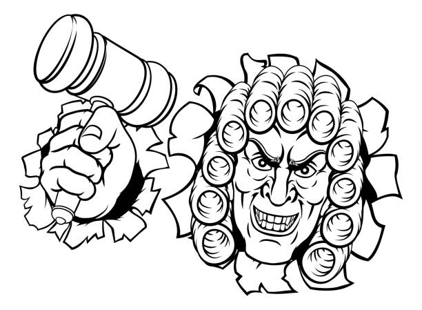 Lawyer coloring book stock illustrations royalty