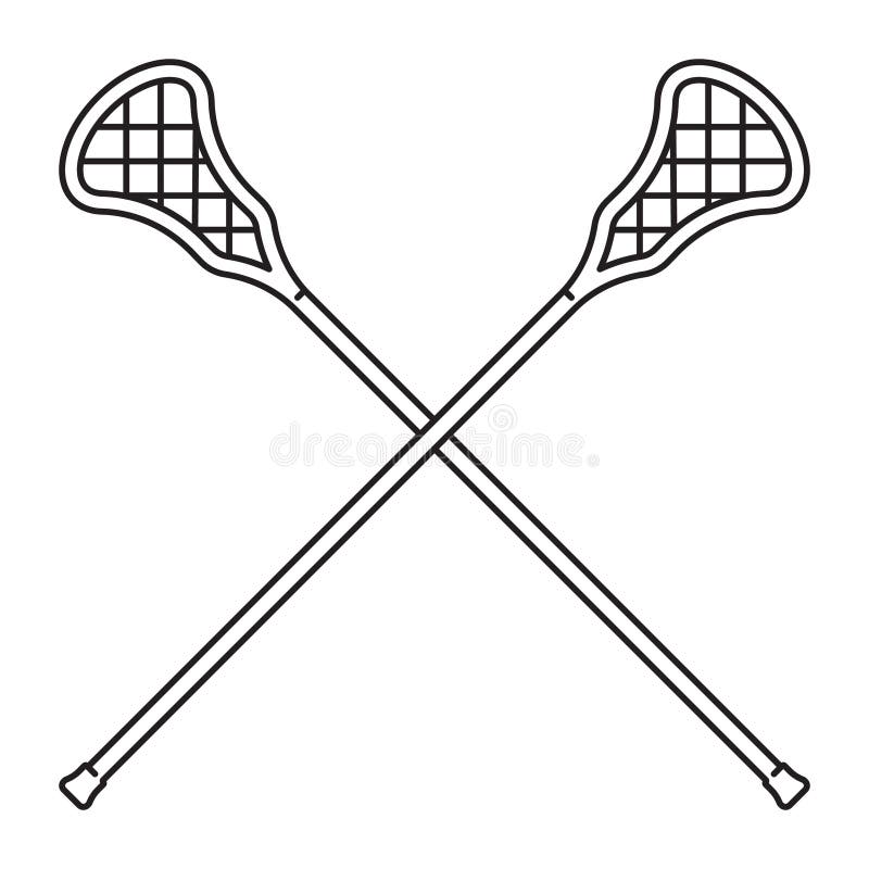 Crossed lacrosse sticks stock illustrations â crossed lacrosse sticks stock illustrations vectors clipart
