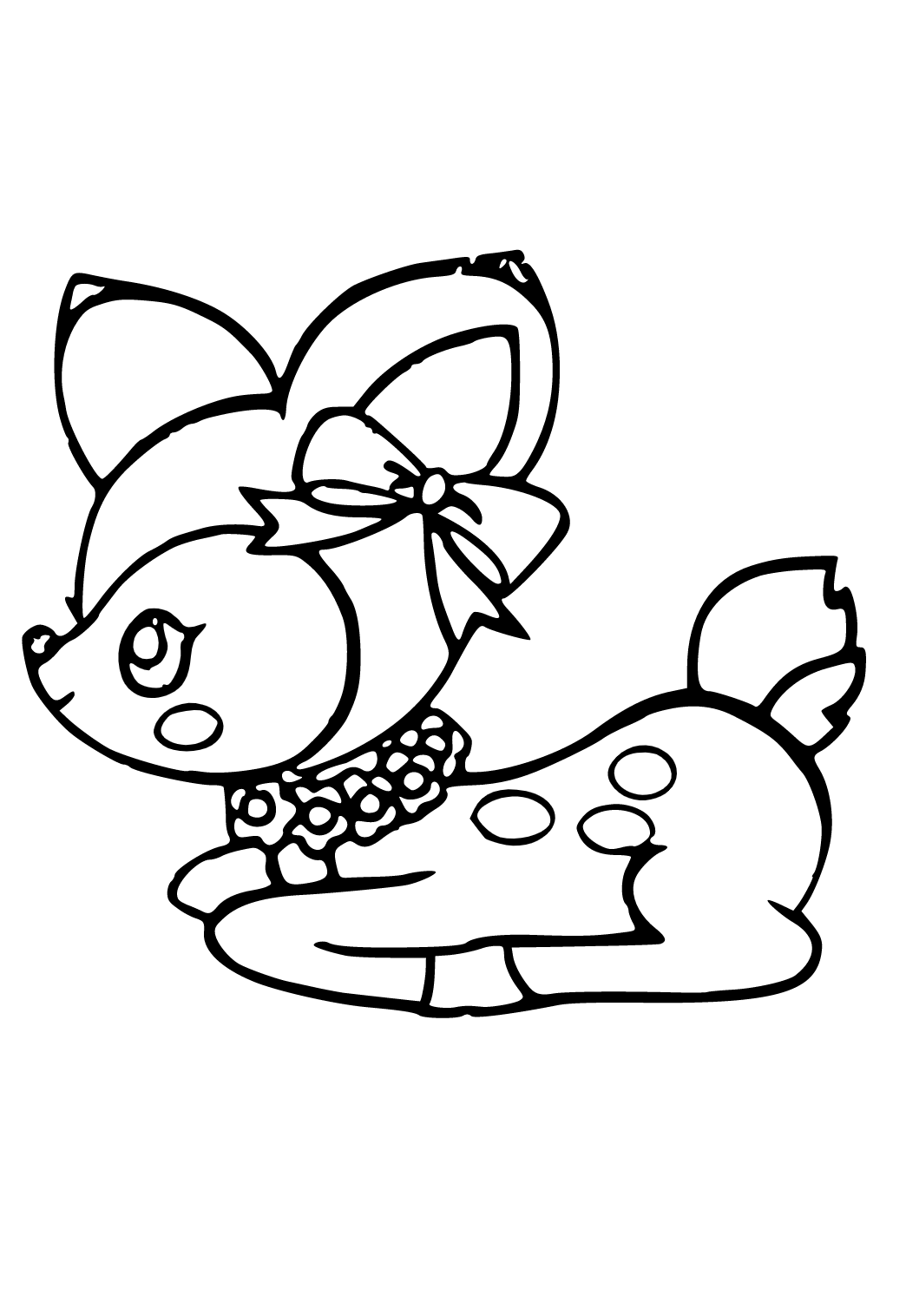 Free printable deer lay coloring page sheet and picture for adults and kids girls and boys