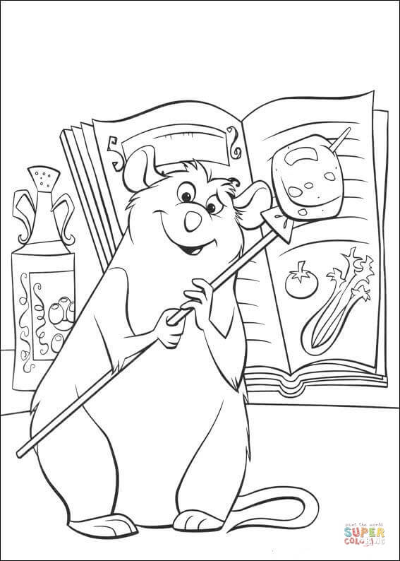 Emile with big potato coloring page free printable coloring pages