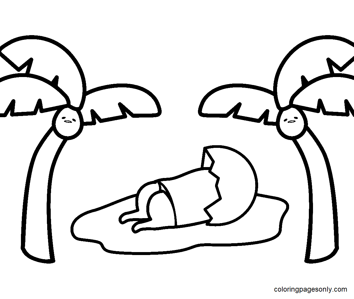 Gudetama coloring pages printable for free download