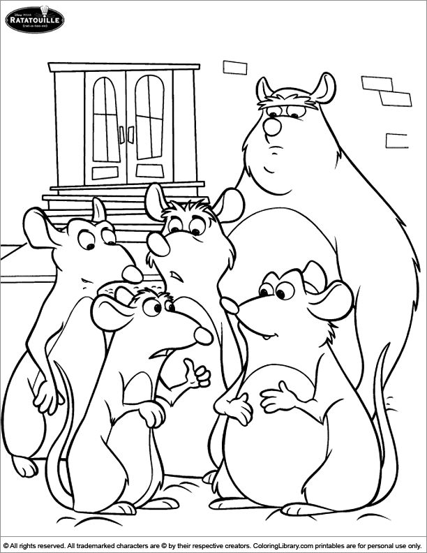 Ratatouille coloring picture ð ðñððððððµ