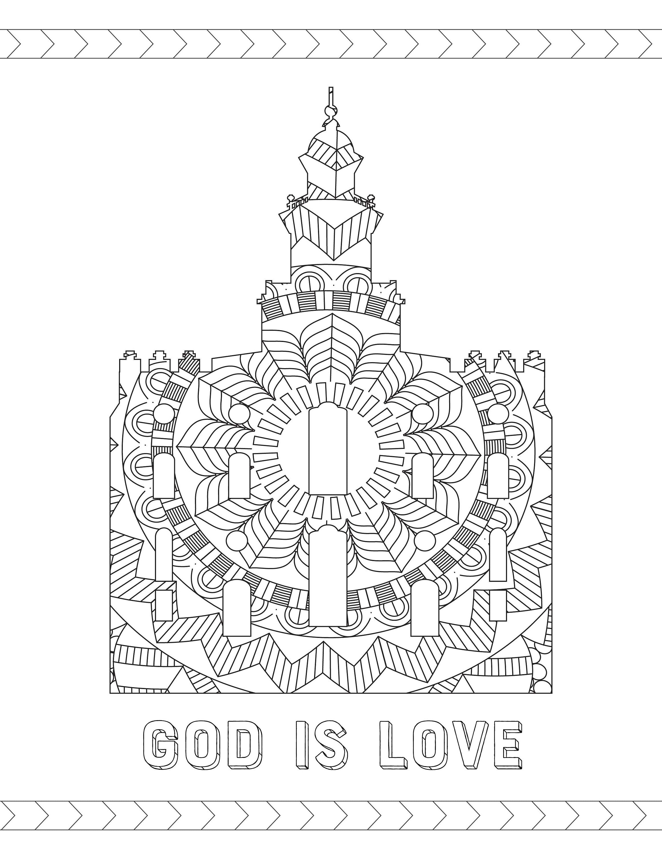 Temple coloring pages latter