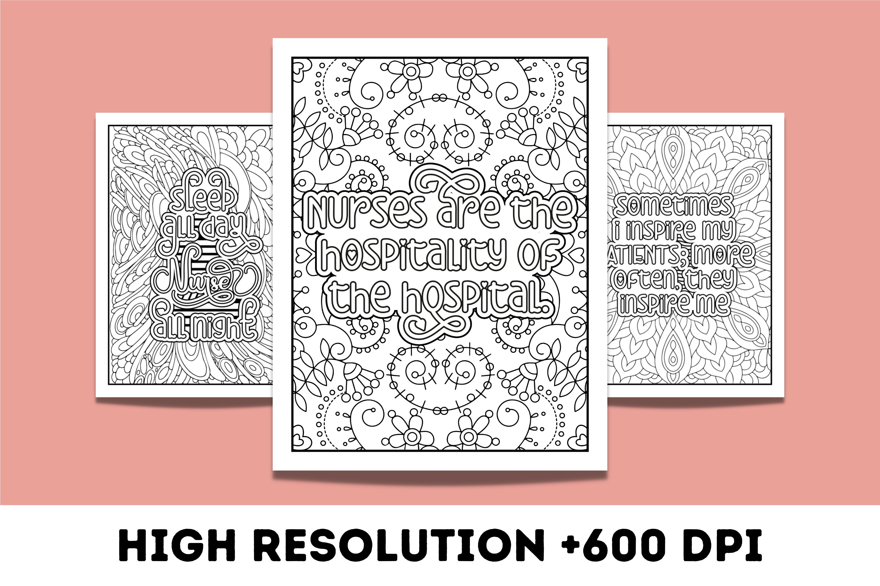 Nurse quotes coloring pages for adults