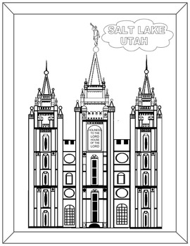 Lds temple coloring book part by missy mel tpt