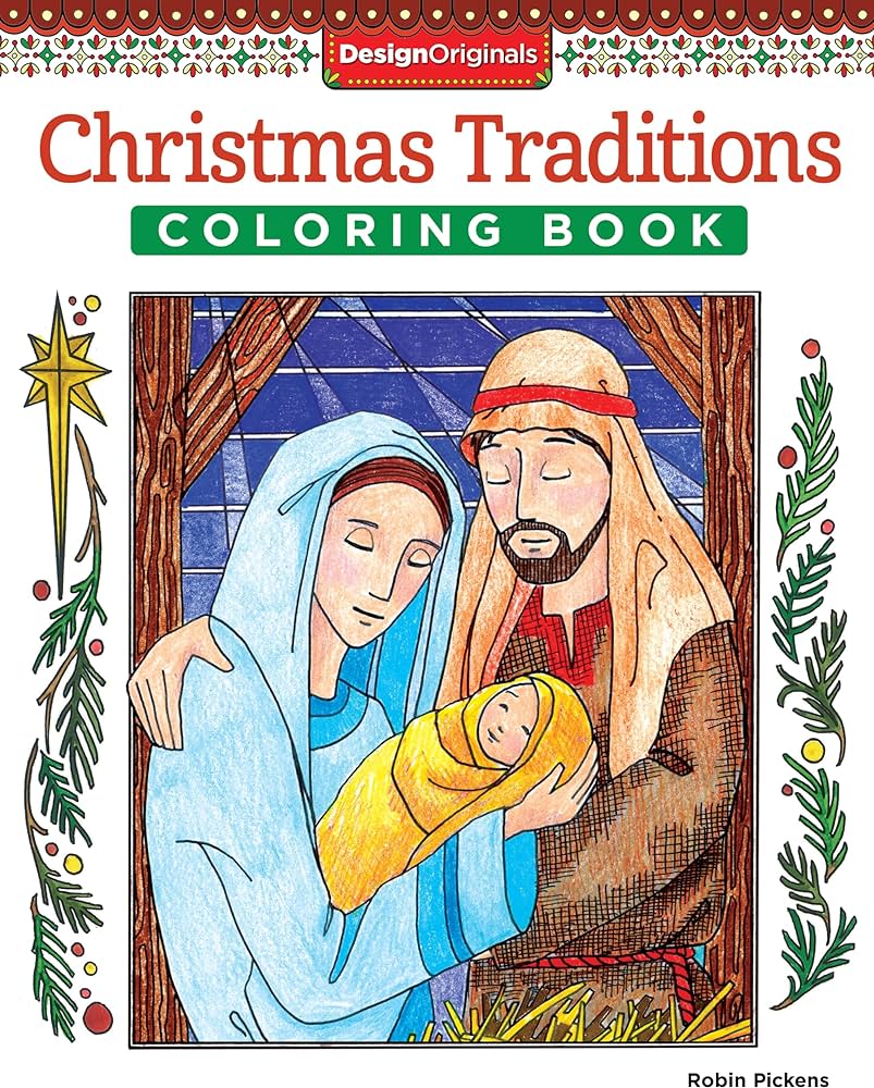 Christmas traditions coloring book designs originals celebrate the traditional glory of christmas inspirational designs include shepherds wise men angels on extra