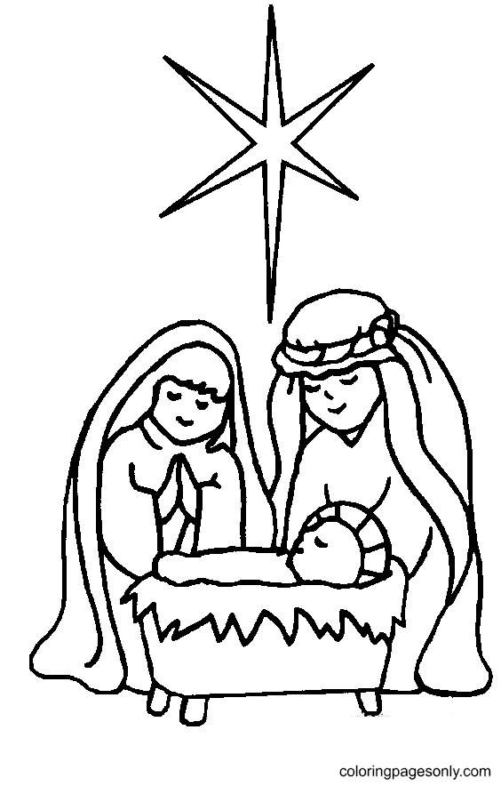 Religious christmas coloring pages printable for free download