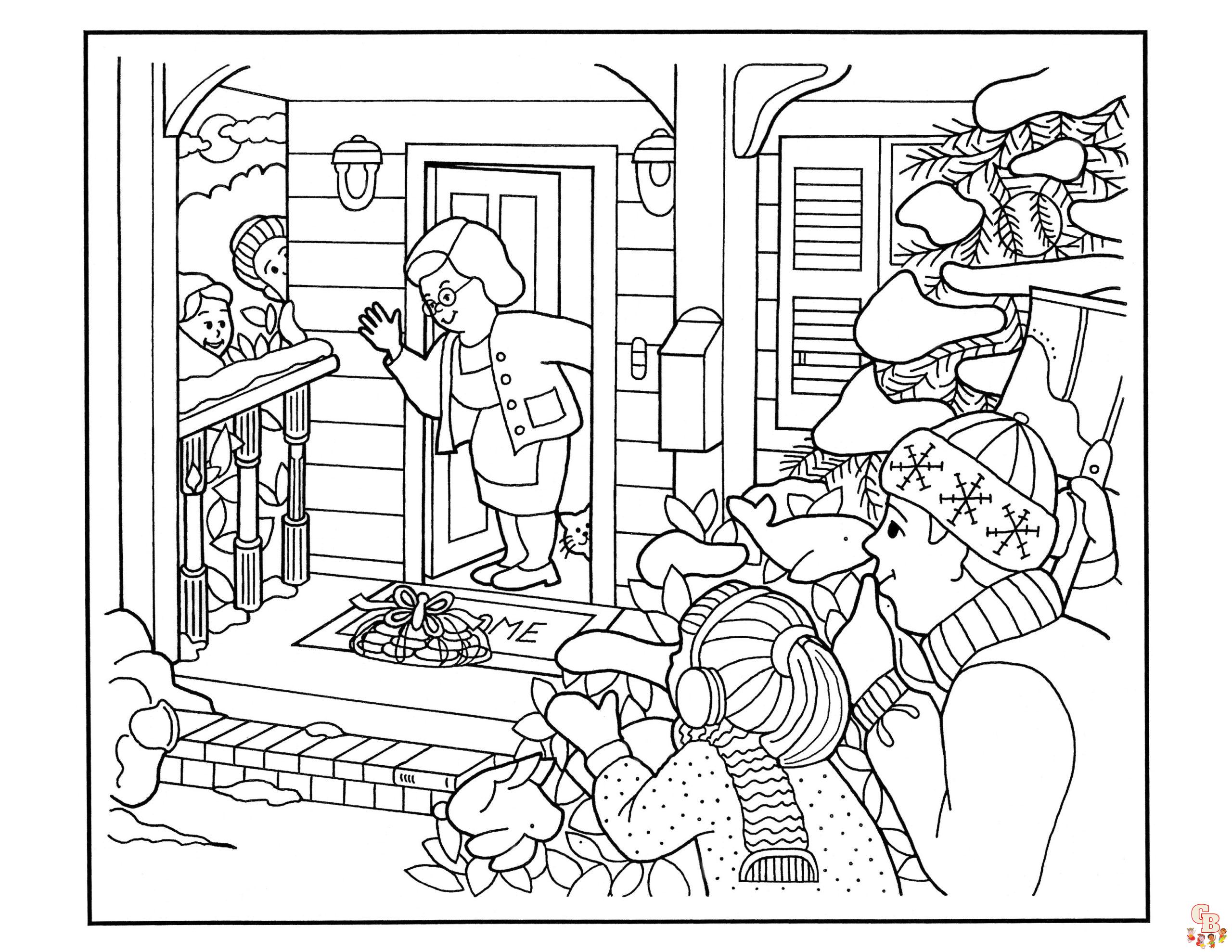 Nativity coloring pages free printable