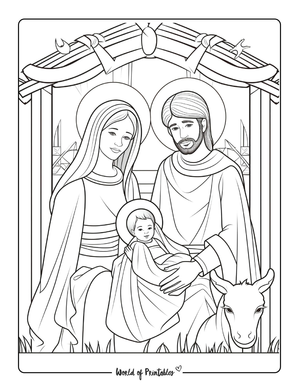 Nativity coloring pages