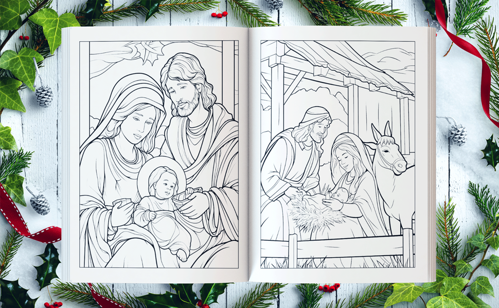 Behold the king coloring book christmas story of nativity scenes of jesus and family time for adults kids teens and seniors johnson christine books