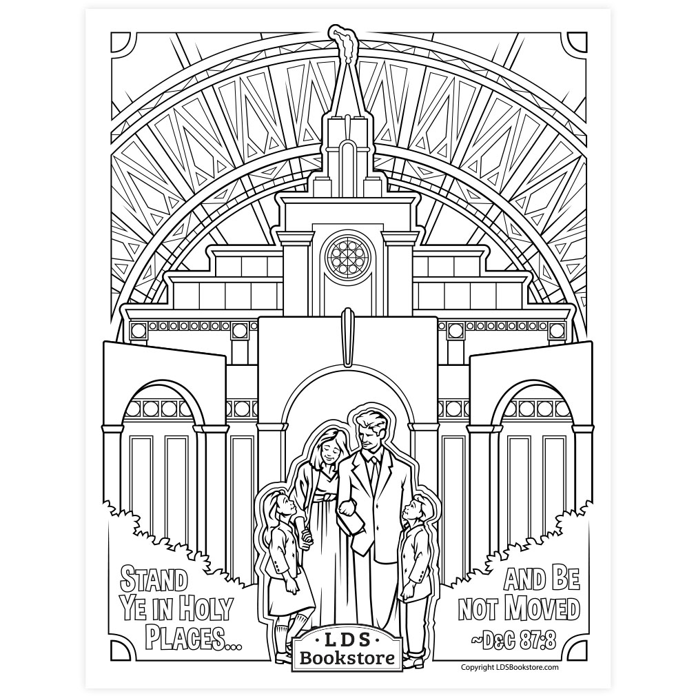 Stand ye in holy places coloring page