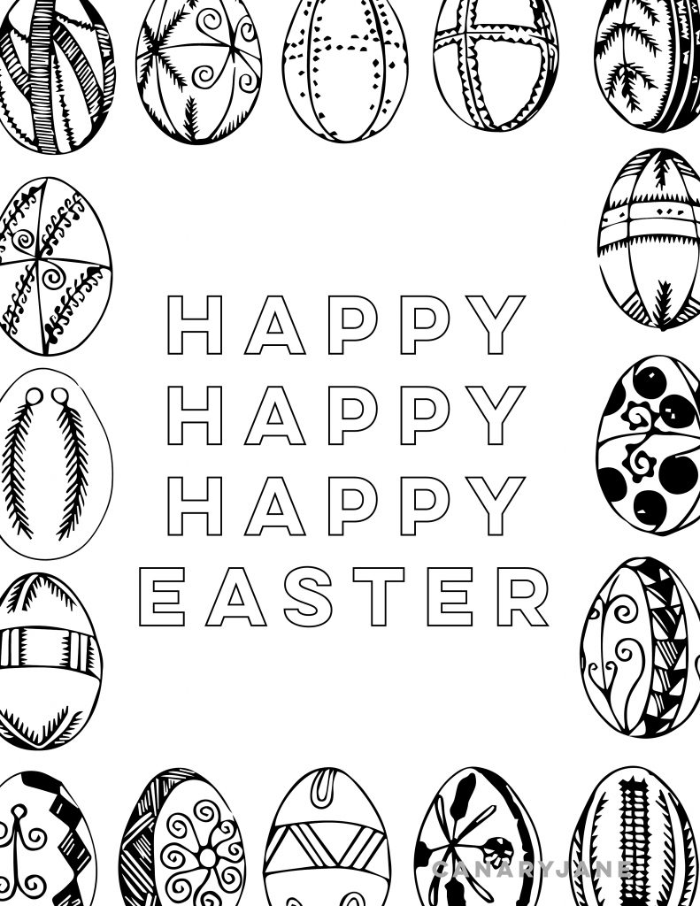 Easter coloring pages free printables
