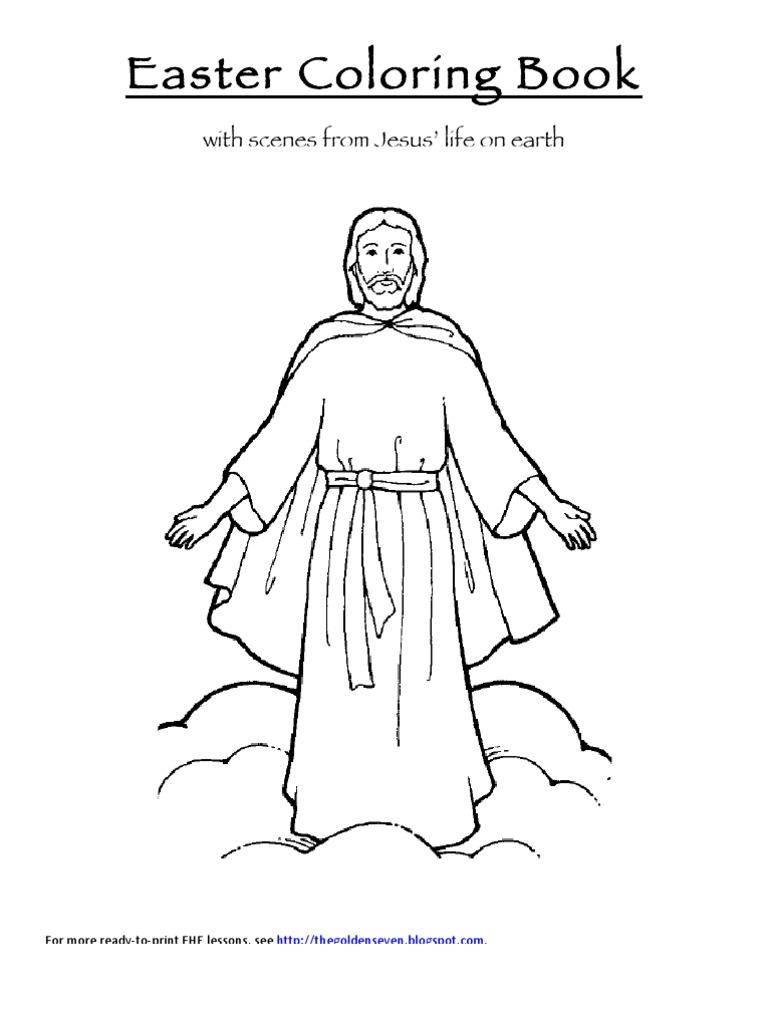 Easter coloring book with scenes from jesus earthly life pdf forgiveness resurrection of jesus